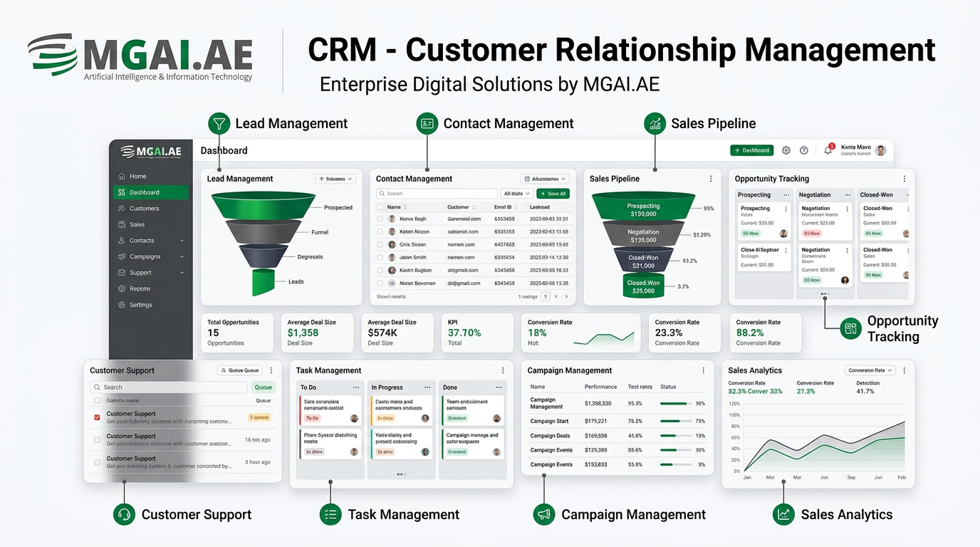 CRM - Customer Relationship Management dashboard deployment preview