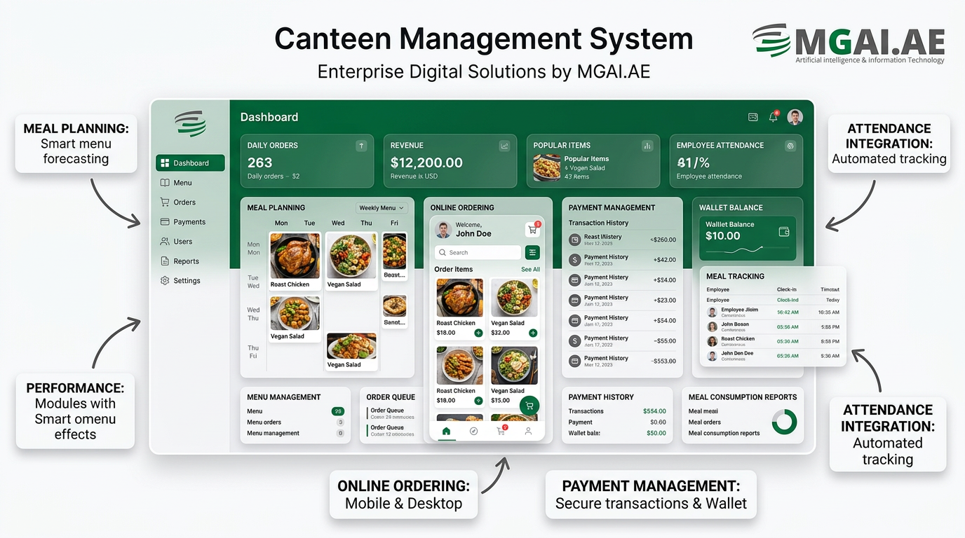 Canteen Management System dashboard deployment preview
