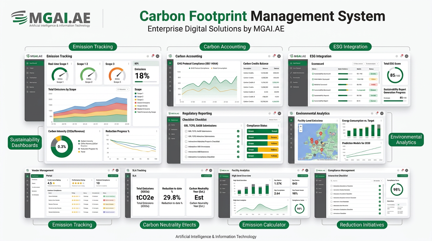 Carbon Footprint Management System dashboard deployment preview