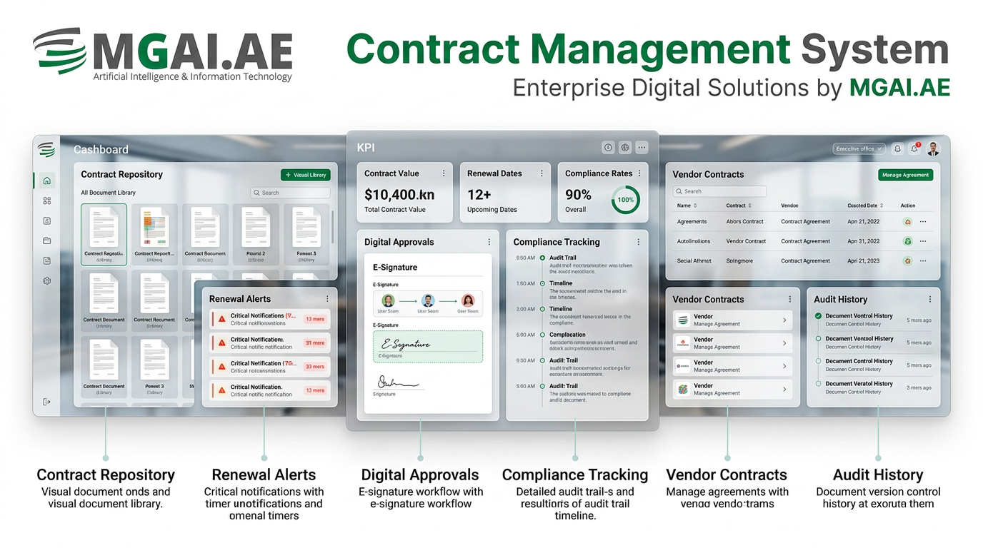 Contract Management System dashboard deployment preview