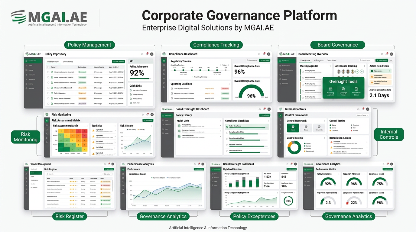 Corporate Governance Platform dashboard deployment preview