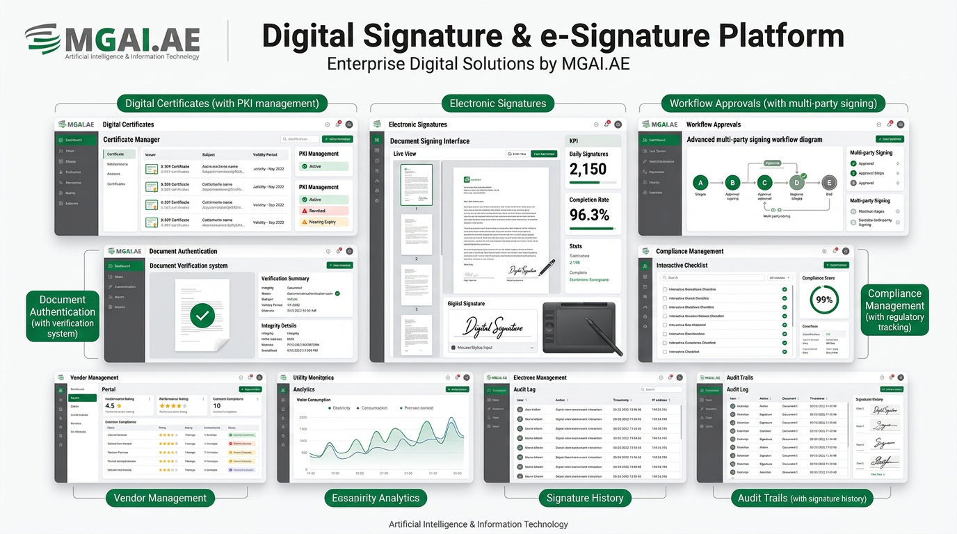 Digital Signature & e-Signature Platform dashboard deployment preview