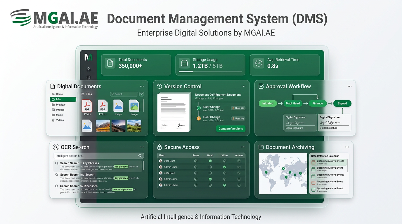 Document Management System (DMS) dashboard deployment preview