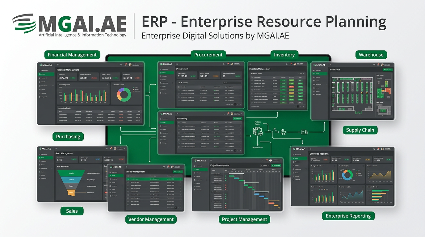 ERP - Enterprise Resource Planning dashboard deployment preview