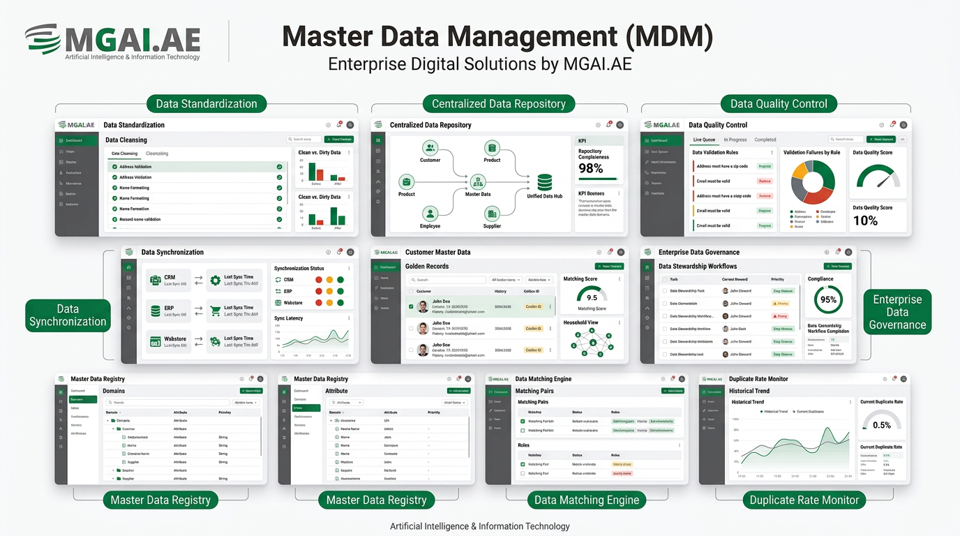 Master Data Management (MDM) dashboard deployment preview