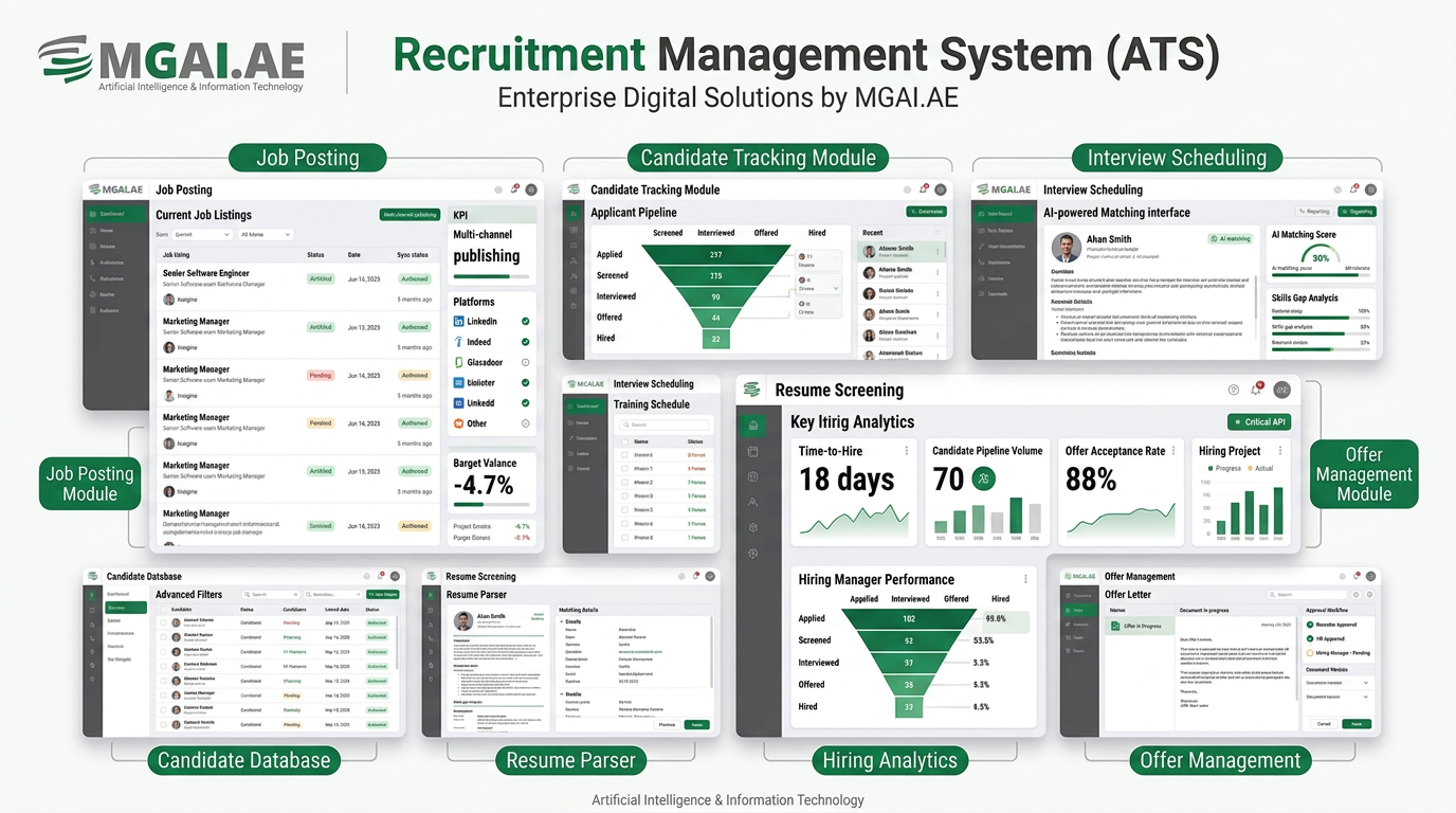 Recruitment Management System (ATS) dashboard deployment preview