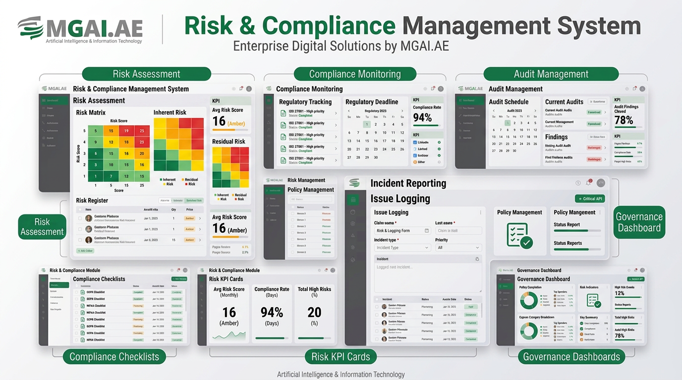 Risk & Compliance Management System dashboard deployment preview