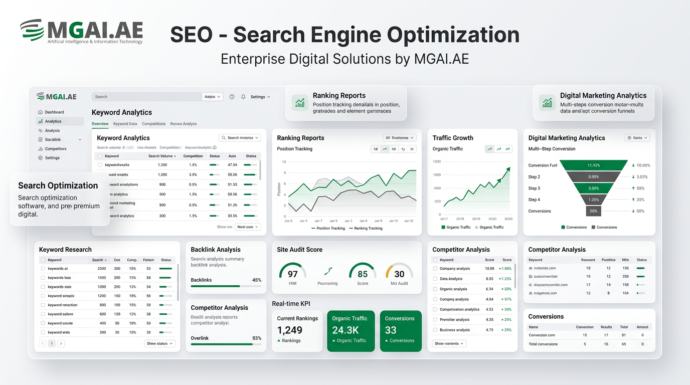 SEO - Search Engine Optimization dashboard deployment preview