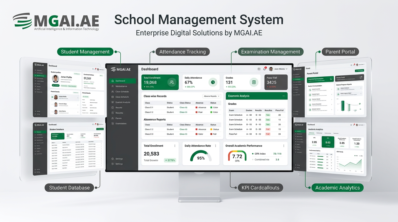 School Management System dashboard deployment preview