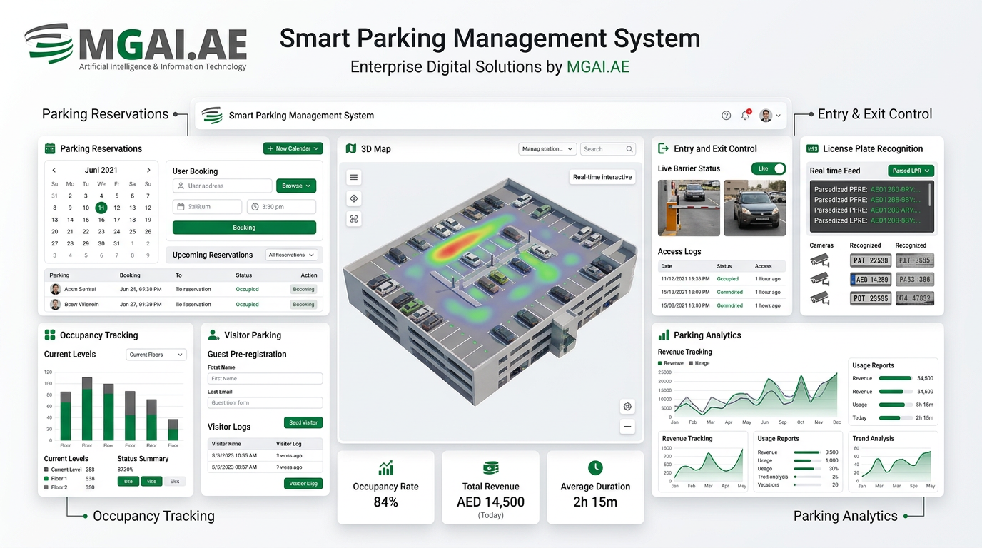 Smart Parking Management System dashboard deployment preview
