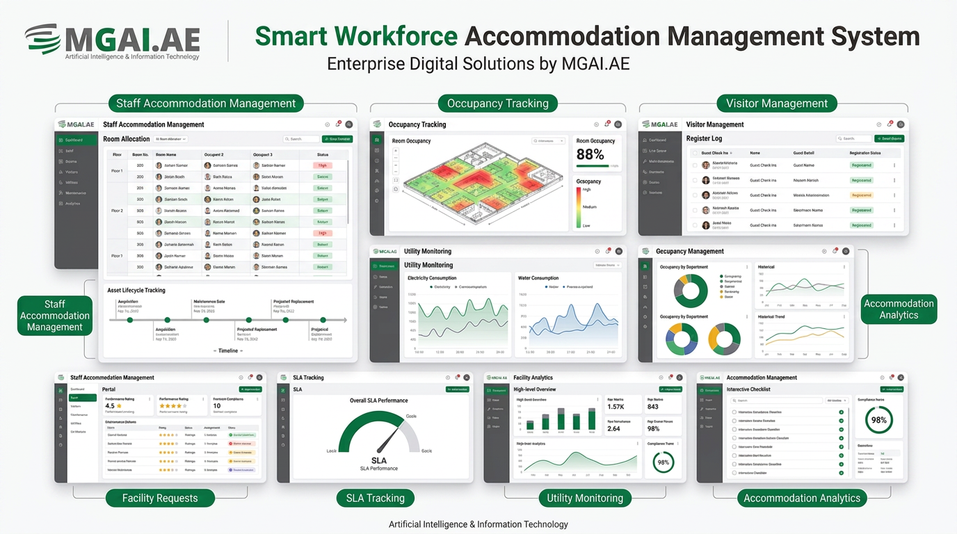 Smart Workforce Accommodation Management System dashboard deployment preview