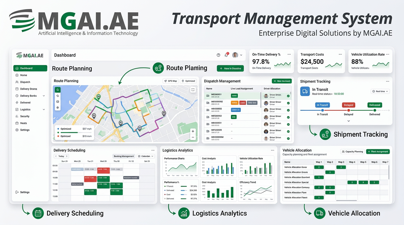 Transport Management System dashboard deployment preview